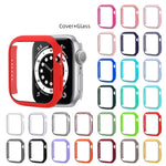Ốp bảo vệ PC chống sốc kèm kính cường lực, dành cho Apple Watch Series 9 / 8 / 7 41mm, dành cho Apple Watch Series 9 / 8 / 7 45mm, dành cho Apple Watch Series 8 / 7 41mm