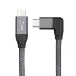 Cáp dữ liệu USB-C / Type-C chữ L 100W sang USB-C / Type-C đực đầy đủ chức năng có E-mark, dài 0,5m, 1m, 1,5m