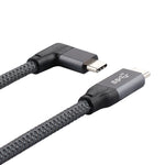 Cáp dữ liệu USB-C / Type-C chữ L 100W sang USB-C / Type-C đực đầy đủ chức năng có E-mark, dài 0,5m, 1m, 1,5m