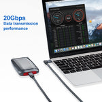 Cáp dữ liệu USB-C / Type-C chữ L 100W sang USB-C / Type-C đực đầy đủ chức năng có E-mark, dài 0,5m, 1m, 1,5m