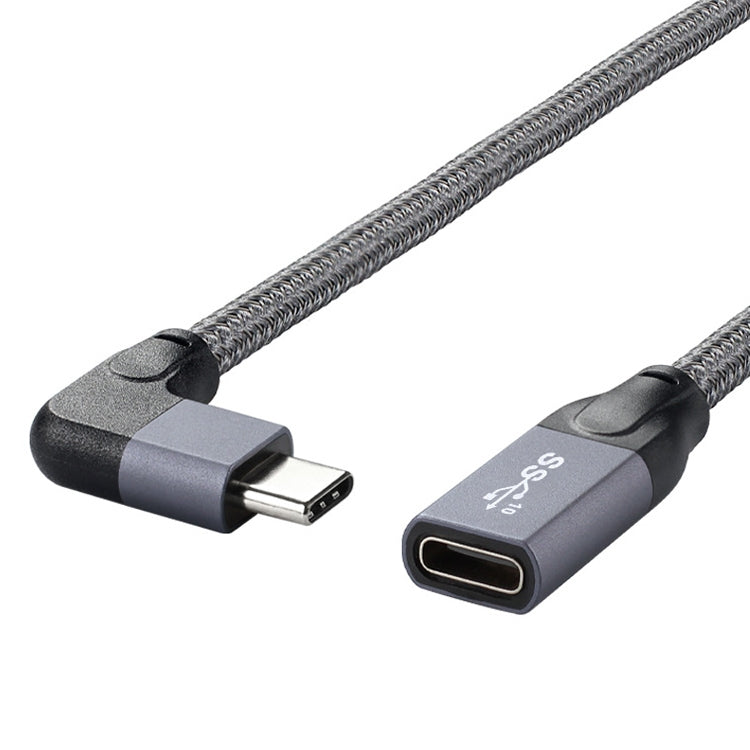 Cáp nối dài dữ liệu USB-C / Type-C chữ L đực sang USB-C / Type-C cái 100W đầy đủ chức năng, dài 0,2m, 0,5m, 1m, 1,5m