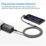 Cáp nối dài dữ liệu USB-C / Type-C chữ L đực sang USB-C / Type-C cái 100W đầy đủ chức năng, dài 0,2m, 0,5m, 1m, 1,5m