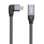 Cáp nối dài dữ liệu USB-C / Type-C chữ L đực sang USB-C / Type-C cái 100W đầy đủ chức năng, dài 0,2m, 0,5m, 1m, 1,5m