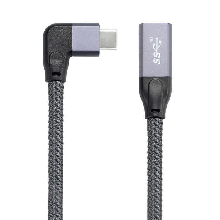 Cáp nối dài dữ liệu USB-C / Type-C chữ L đực sang USB-C / Type-C cái 100W đầy đủ chức năng, dài 0,2m, 0,5m, 1m, 1,5m