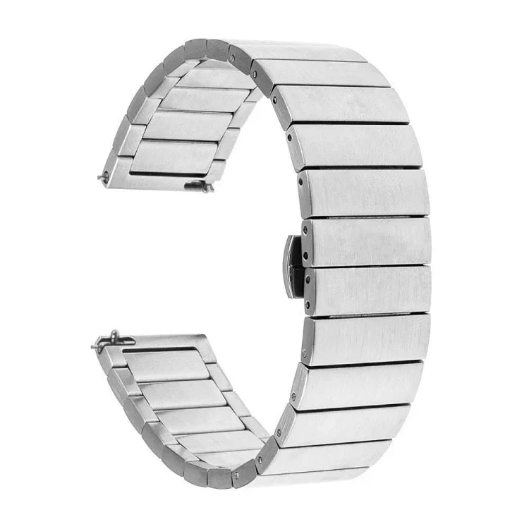 Dây đeo thay thế thép một hạt với khóa bướm cho đồng hồ thông minh Samsung, 18mm, 20mm, 22mm