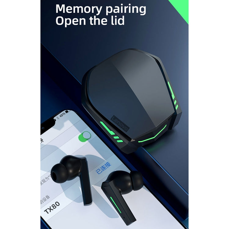 Tai nghe Bluetooth Lenovo XT80 TWS chính hãng chế độ đôi chơi game / nghe nhạc có đèn nhấp nháy & hộp sạc