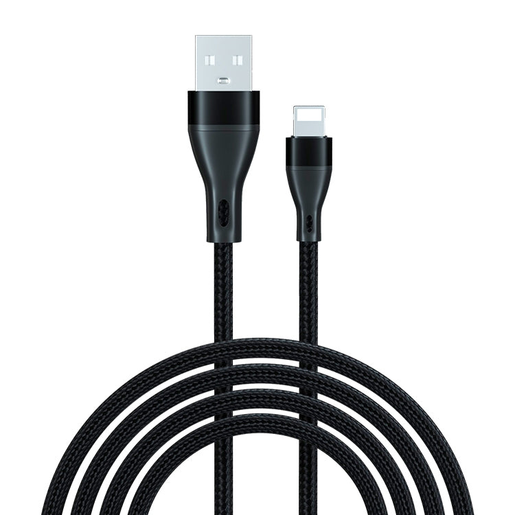 Cáp sạc dữ liệu nhanh USB 3A sang 8 Pin dệt ADC-001, 1m 8 Pin, 2m 8 Pin