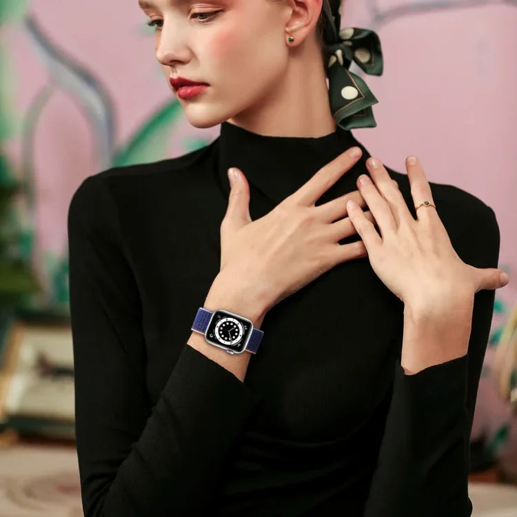 Dây đồng hồ thay thế hai phần khóa dán cho Apple Watch Series, 7 41mm / 6&SE&5&4 40mm / 3&2&1 38mm, 7 45mm / 6&SE&5&4 44mm / 3&2&1 42mm