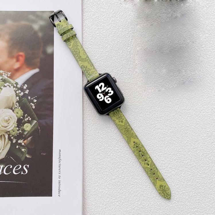 Dây đồng hồ thay thế da nhỏ gọn kiểu dân tộc cho Apple Watch Series, 7 41mm / 6&SE&5&4 40mm / 3&2&1 38mm, 7 45mm / 6&SE&5&4 44mm / 3&2&1 42mm