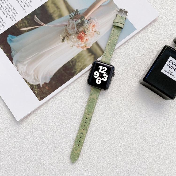 Dây đồng hồ thay thế da nhỏ gọn kiểu dân tộc cho Apple Watch Series, 7 41mm / 6&SE&5&4 40mm / 3&2&1 38mm, 7 45mm / 6&SE&5&4 44mm / 3&2&1 42mm