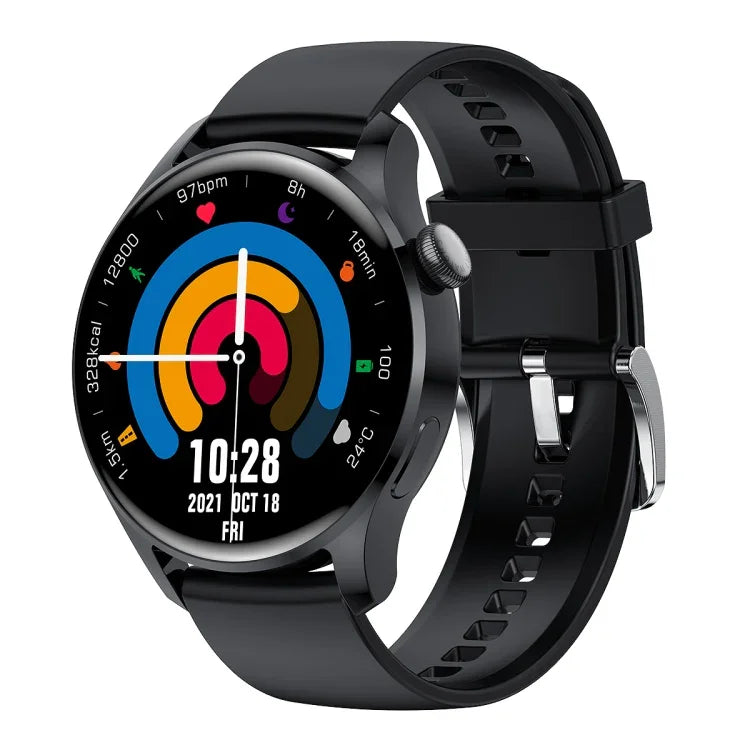 Đồng hồ thông minh màn hình màu IPS 1.35 inch M103 chống nước IP67, Hỗ trợ theo dõi giấc ngủ / Theo dõi nhịp tim / Gọi Bluetooth / Phát nhạc, Kiểu dáng: Dây silicone, Dây silicone (Đen), Dây silicone (Đen bạc)