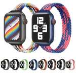 Dây đồng hồ thay thế bện nylon vòng eo nhỏ đơn cho Apple Watch Series, XS 130mm, XS 135mm, 7 41mm / 6&SE&5&4 40mm / 3&2&1 38mm