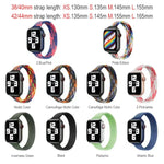 Dây đồng hồ thay thế bện nylon vòng eo nhỏ đơn cho Apple Watch Series, XS 130mm, XS 135mm, 7 41mm / 6&SE&5&4 40mm / 3&2&1 38mm