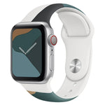 Dây đồng hồ thay thế silicone màu tương phản dòng Morandi cho Apple Watch Series, 7 41mm / 6&SE&5&4 40mm / 3&2&1 38mm, 7 45mm / 6&SE&5&4 44mm / 3&2&1 42mm