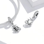 Mặt dây chuyền bạc S925 Sterling hình đầu lâu cướp biển và tàu phụ kiện vòng tay vòng cổ tự làm, Đầu lâu cướp biển và tàu
