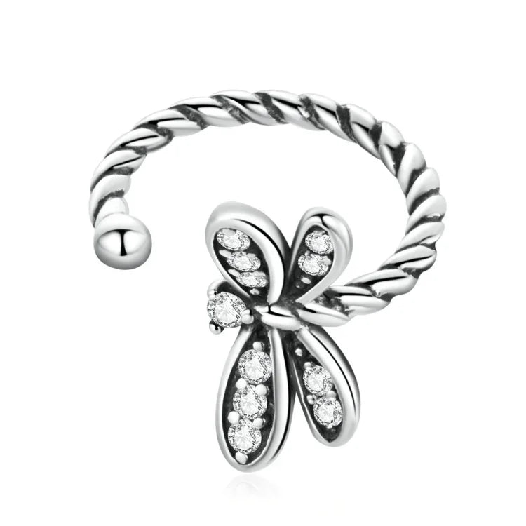 Bông tai nữ chuồn chuồn tinh xảo bạc Sterling S925, Chuồn chuồn