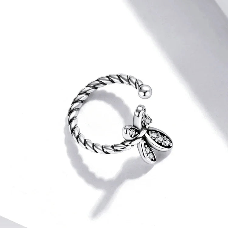 Bông tai nữ chuồn chuồn tinh xảo bạc Sterling S925, Chuồn chuồn
