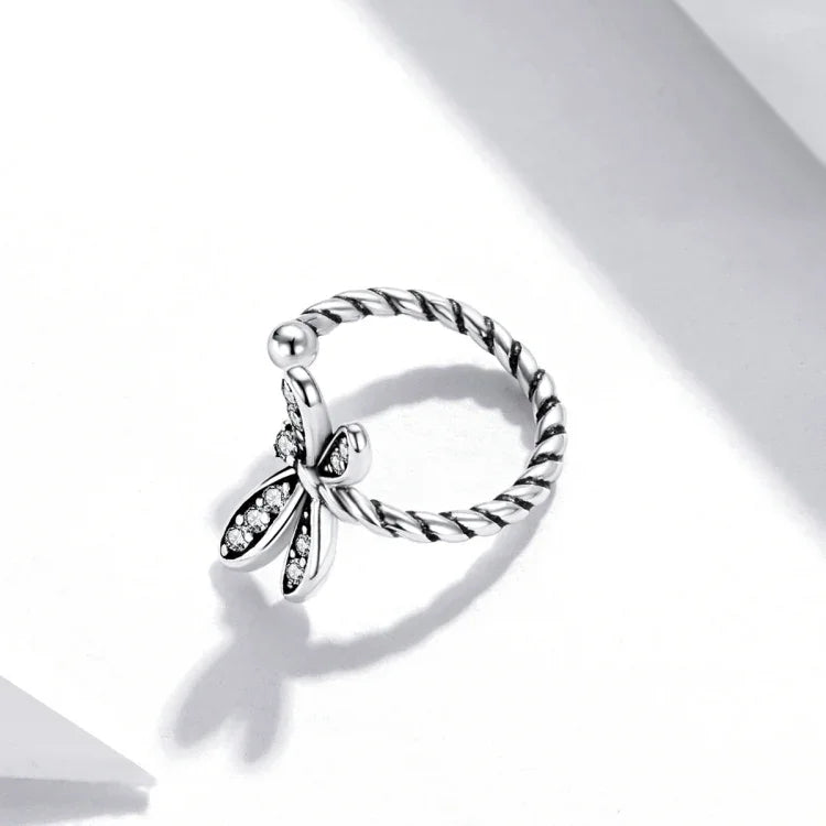 Bông tai nữ chuồn chuồn tinh xảo bạc Sterling S925, Chuồn chuồn