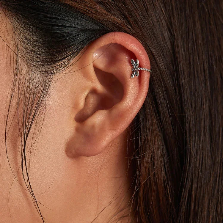 Bông tai nữ chuồn chuồn tinh xảo bạc Sterling S925, Chuồn chuồn