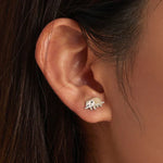 Bông tai nữ bạc S925 Sterling hình con lười dễ thương, Con lười dễ thương