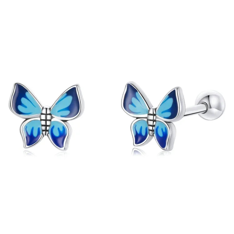 Bông tai nữ bạc Sterling S925 hình bướm, Bướm