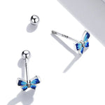 Bông tai nữ bạc Sterling S925 hình bướm, Bướm