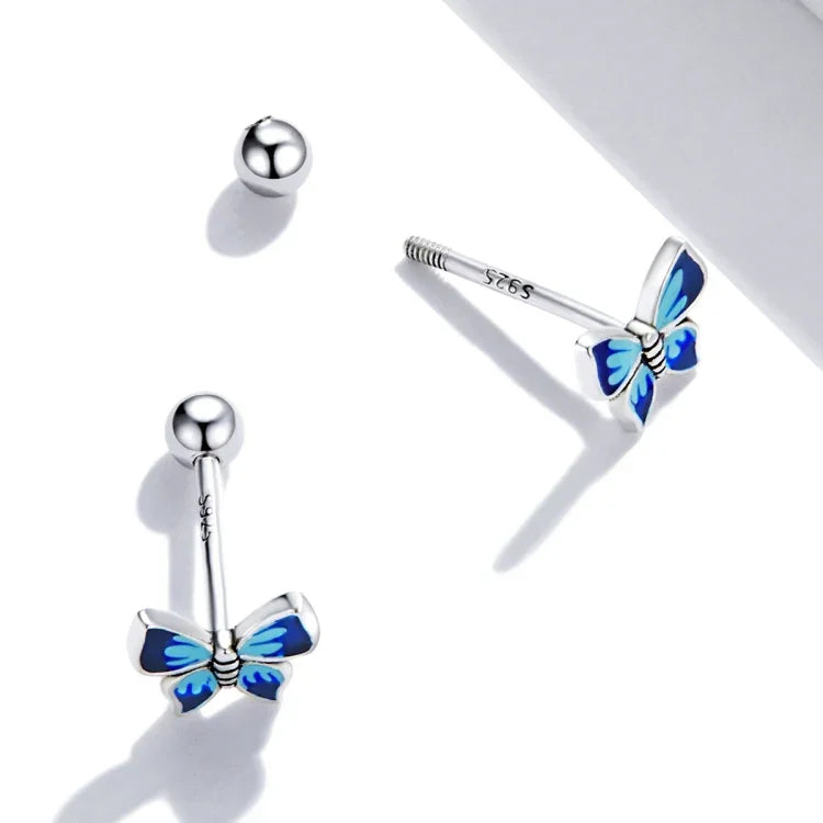 Bông tai nữ bạc Sterling S925 hình bướm, Bướm