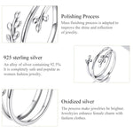 Nhẫn nữ bạc S925 Sterling nhiều vòng hình mây tre đan, Mây tre đan