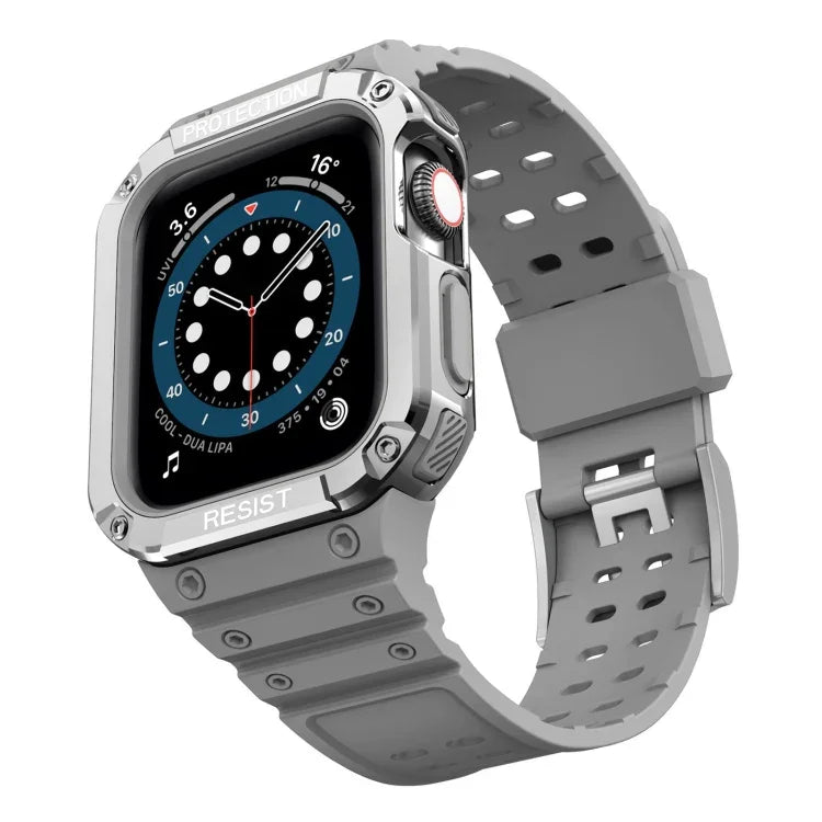 Dây đồng hồ thay thế tích hợp silicone cho Apple Watch Series, cho Apple Watch Series 9&8&7 45mm / SE&6&5&4 44mm / 3&2&1 42mm