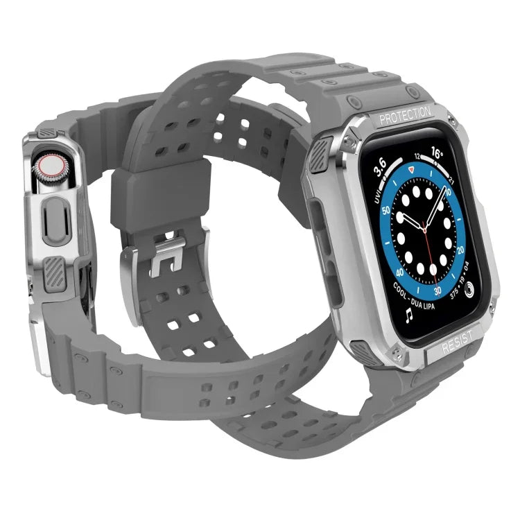 Dây đồng hồ thay thế tích hợp silicone cho Apple Watch Series, cho Apple Watch Series 9&8&7 45mm / SE&6&5&4 44mm / 3&2&1 42mm