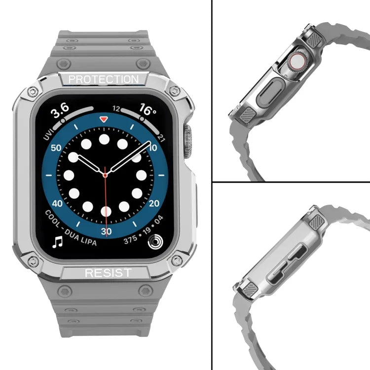 Dây đồng hồ thay thế tích hợp silicone cho Apple Watch Series, cho Apple Watch Series 9&8&7 45mm / SE&6&5&4 44mm / 3&2&1 42mm