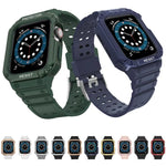 Dây đồng hồ thay thế tích hợp silicone cho Apple Watch Series, cho Apple Watch Series 9&8&7 45mm / SE&6&5&4 44mm / 3&2&1 42mm