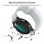 Ốp bảo vệ tích hợp PC mạ điện + kính cường lực, dành cho Samsung Galaxy Watch4 40mm, dành cho Samsung Galaxy Watch4 44mm