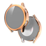 Ốp bảo vệ tích hợp PC mạ điện + kính cường lực, dành cho Samsung Galaxy Watch4 40mm, dành cho Samsung Galaxy Watch4 44mm