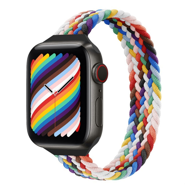 Dây đồng hồ thay thế nylon bện vòng đơn eo nhỏ cho Apple Watch Series 7 41mm / 6&SE&5&4 40mm / 3&2&1 38mm, S 135mm, M 145mm, L 155mm