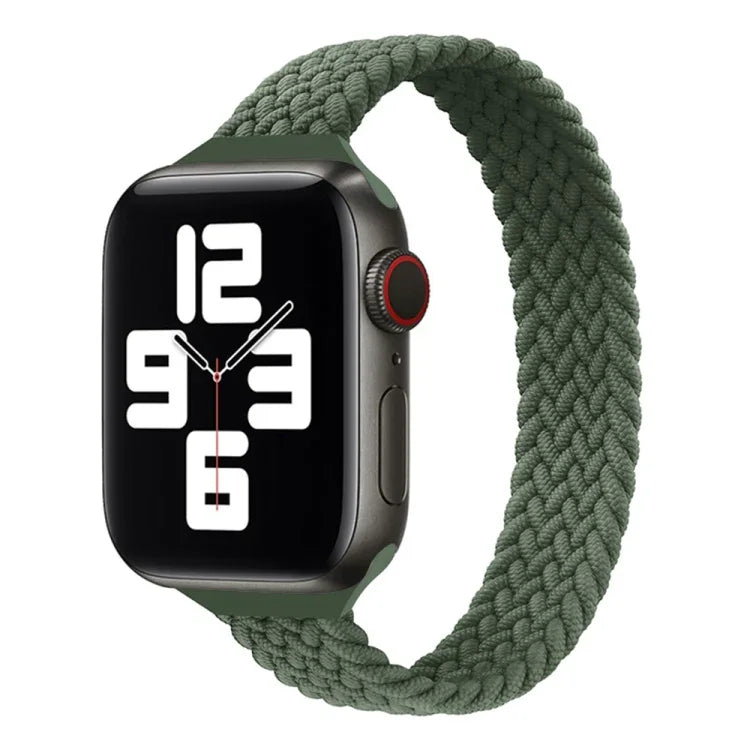 Dây đồng hồ thay thế nylon bện vòng đơn eo nhỏ cho Apple Watch Series 7 45mm / 6&SE&5&4 44mm / 3&2&1 42mm, S 145mm, M 155mm, L 165mm