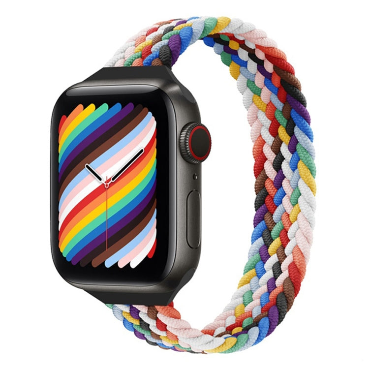 Dây đồng hồ thay thế nylon bện vòng đơn eo nhỏ cho Apple Watch Series 7 45mm / 6&SE&5&4 44mm / 3&2&1 42mm, S 145mm, M 155mm, L 165mm