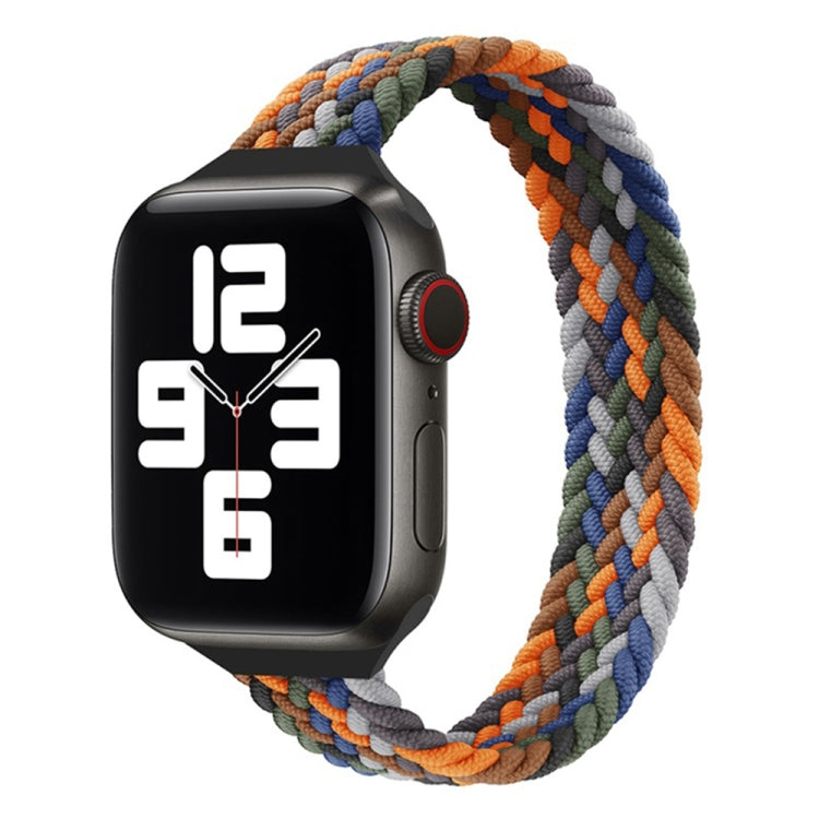 Dây đồng hồ thay thế nylon bện vòng đơn eo nhỏ cho Apple Watch Series 7 45mm / 6&SE&5&4 44mm / 3&2&1 42mm, S 145mm, M 155mm, L 165mm