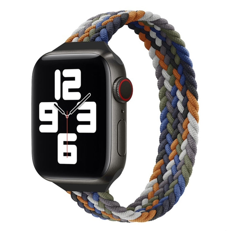 Dây đồng hồ thay thế nylon bện vòng đơn eo nhỏ cho Apple Watch Series 7 45mm / 6&SE&5&4 44mm / 3&2&1 42mm, S 145mm, M 155mm, L 165mm