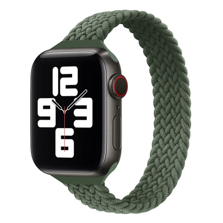 Dây đồng hồ thay thế nylon bện vòng đơn eo nhỏ cho Apple Watch Series 7 45mm / 6&SE&5&4 44mm / 3&2&1 42mm, S 145mm, M 155mm, L 165mm