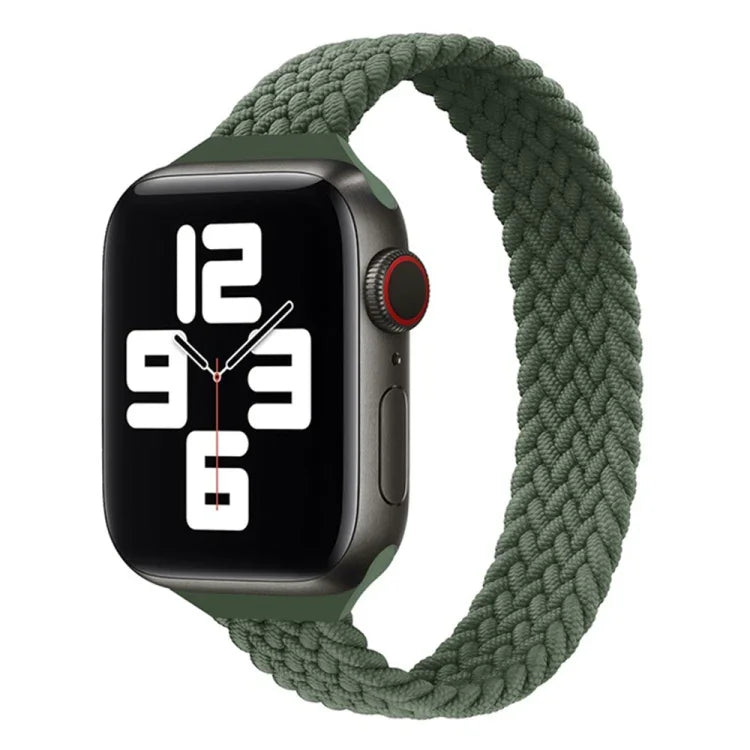 Dây đồng hồ thay thế nylon bện vòng đơn eo nhỏ cho Apple Watch Series 7 45mm / 6&SE&5&4 44mm / 3&2&1 42mm, S 145mm, M 155mm, L 165mm