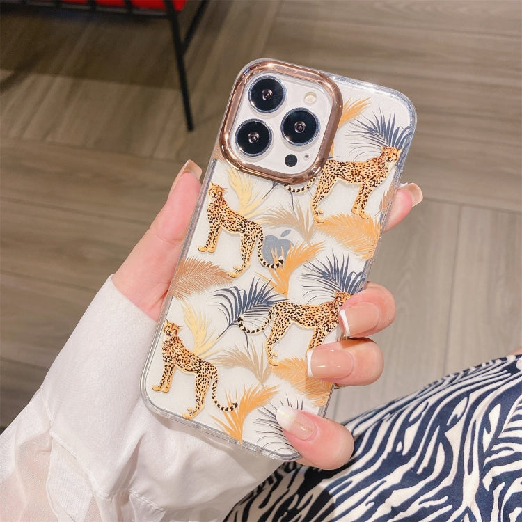 Glitter Powder Electroplating Flower Shockproof Phone Case, For iPhone 11 Pro, For iPhone 11 Pro Max