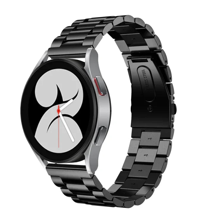 Dây đồng hồ thay thế đầu phẳng ba hạt bằng thép không gỉ, Dành cho Samsung Galaxy Watch4 40mm/44mm, Dành cho Samsung Galaxy Watch4 Classic 42mm/46mm