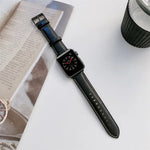 Dây đồng hồ thay thế da may cho Apple Watch Series, 7 41mm / 6&SE&5&4 40mm / 3&2&1 38mm, 7 45mm / 6&SE&5&4 44mm / 3&2&1 42mm