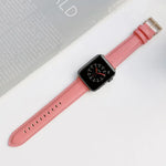 Dây đồng hồ thay thế da may cho Apple Watch Series, 7 41mm / 6&SE&5&4 40mm / 3&2&1 38mm, 7 45mm / 6&SE&5&4 44mm / 3&2&1 42mm