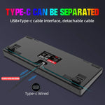 Bàn phím cơ HXSJ L600 87 phím có dây USB-C / Type-C, phím đỏ với đèn nền đẹp