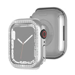 Ốp bảo vệ PC mạ điện một hàng kim cương cho Apple Watch Series, cho Apple Watch Series 9 / 8 / 7 41mm, cho Apple Watch Series 9 / 8 / 7 45mm