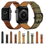 Dây đeo đồng hồ thay thế bằng da cho Apple Watch Series 7 41mm / 6&SE&5&4 40mm / 3&2&1 38mm, 7 45mm / 6&SE&5&4 44mm / 3&2&1 42mm