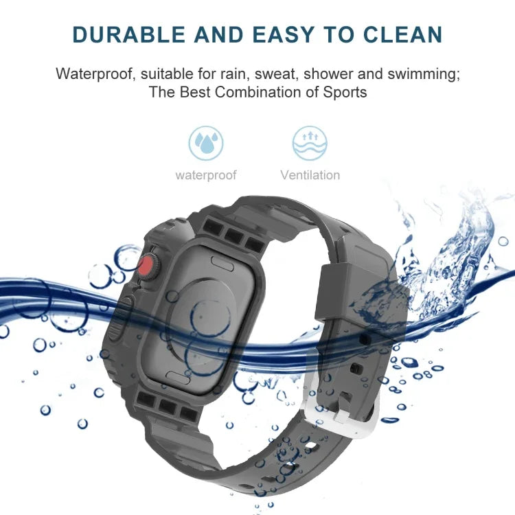 Dây thay thế tích hợp TPU trong suốt Glacier, Dành cho Apple Watch Series 7 45mm, Dành cho Apple Watch Series 7 41mm