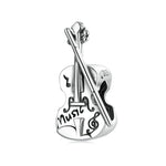 Hạt violin cổ điển bạc S925 làm vòng tay vòng cổ tự làm, violin cổ điển